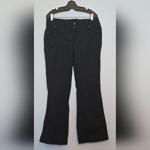Thyme Maternity Stylish Black Flared Pants size MED